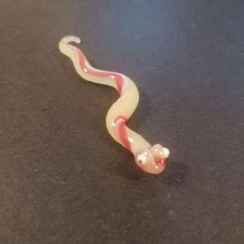 Green Snake with Red and Blue Streak
