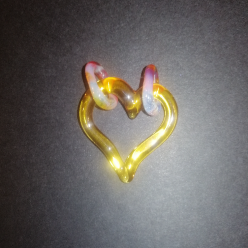 Yellow Chained Heart