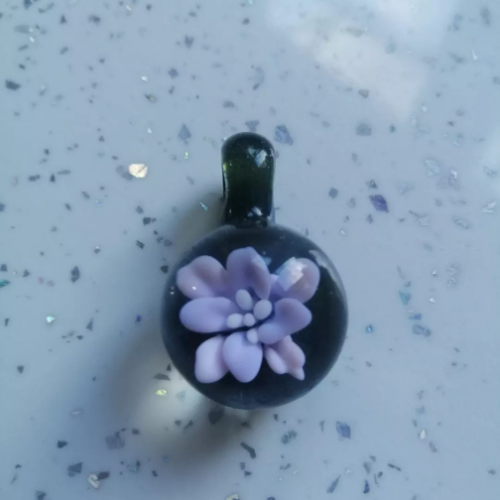 Purple Flower pendant